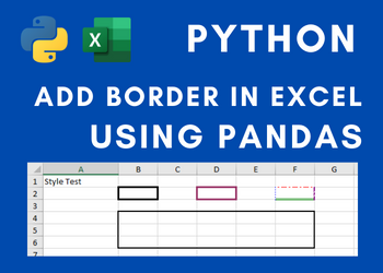How to add a border in excel using Python Pandas?